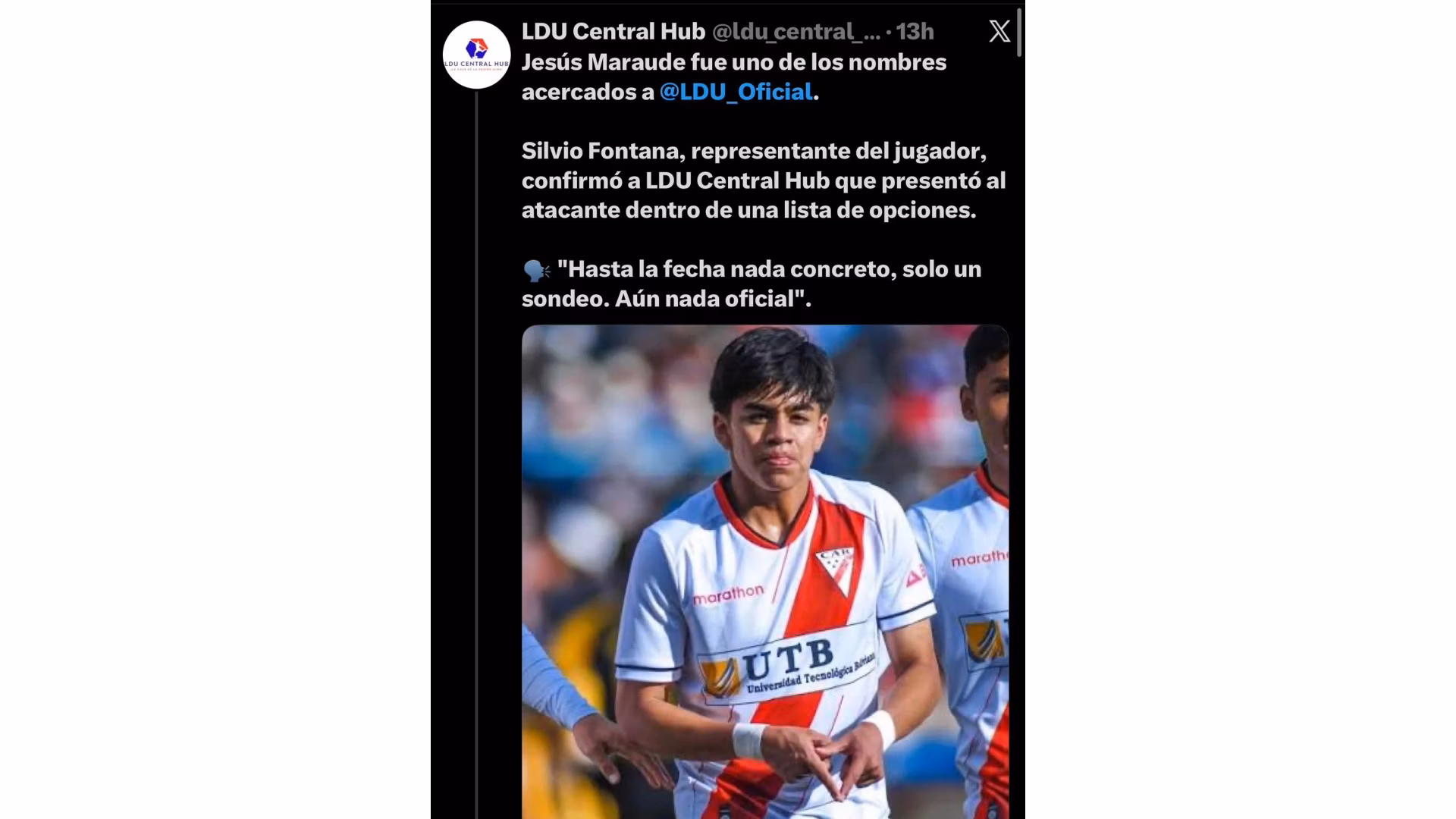 Jesús Maraude suena para LDU