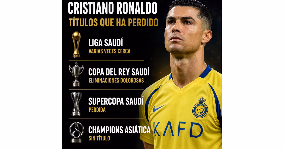 Cuántos títulos perdió Cristiano Ronaldo desde que llegó a Al-Nassr