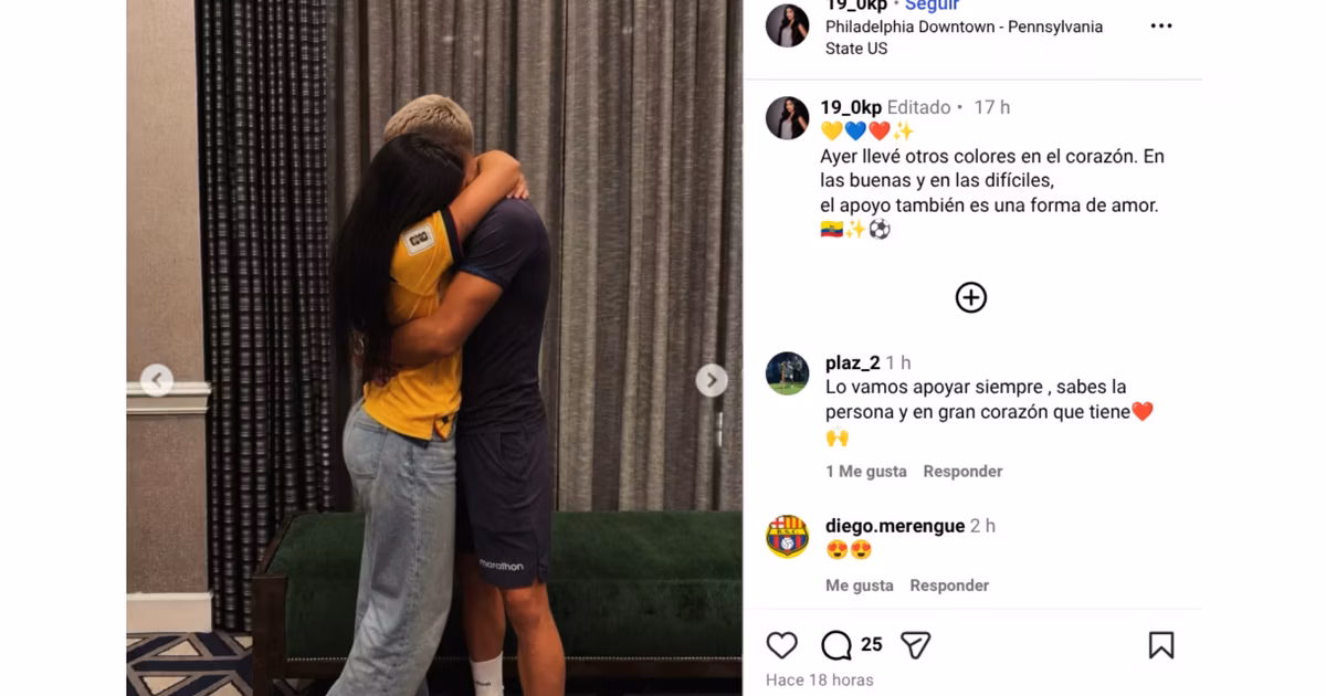 Kendry Páez y su pareja en IG.