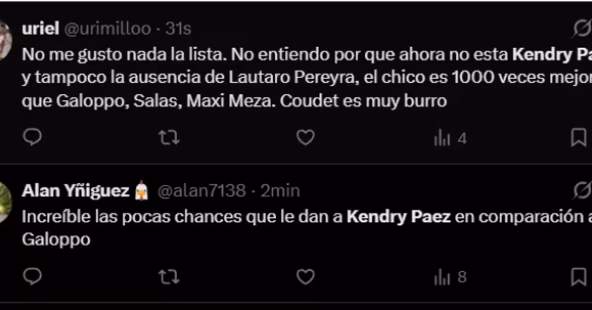 Hinchas de River sobre Kendry Paez