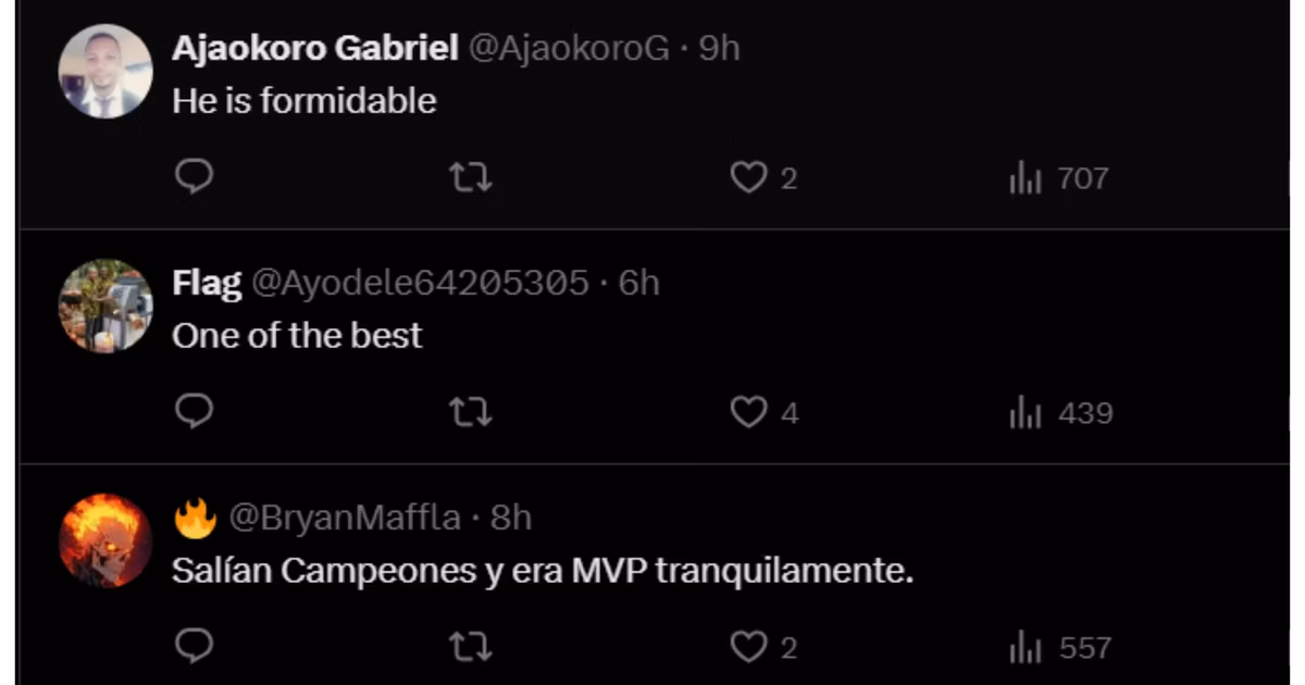 Comentarios positivos a Piero Hincapié en X
