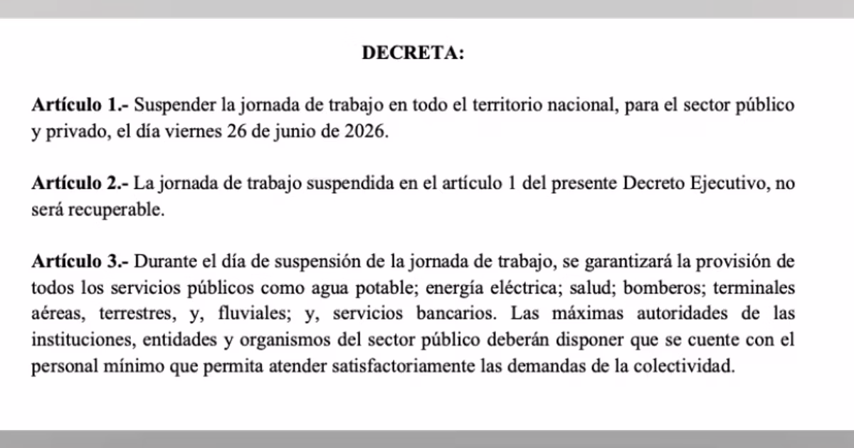 Daniel Noboa decretó feriado nacional por la clasificación de Ecuador a 16avos del Mundial