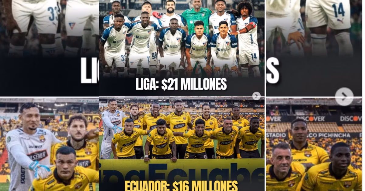 Liga de Quito y Barcelona y sus plantillas