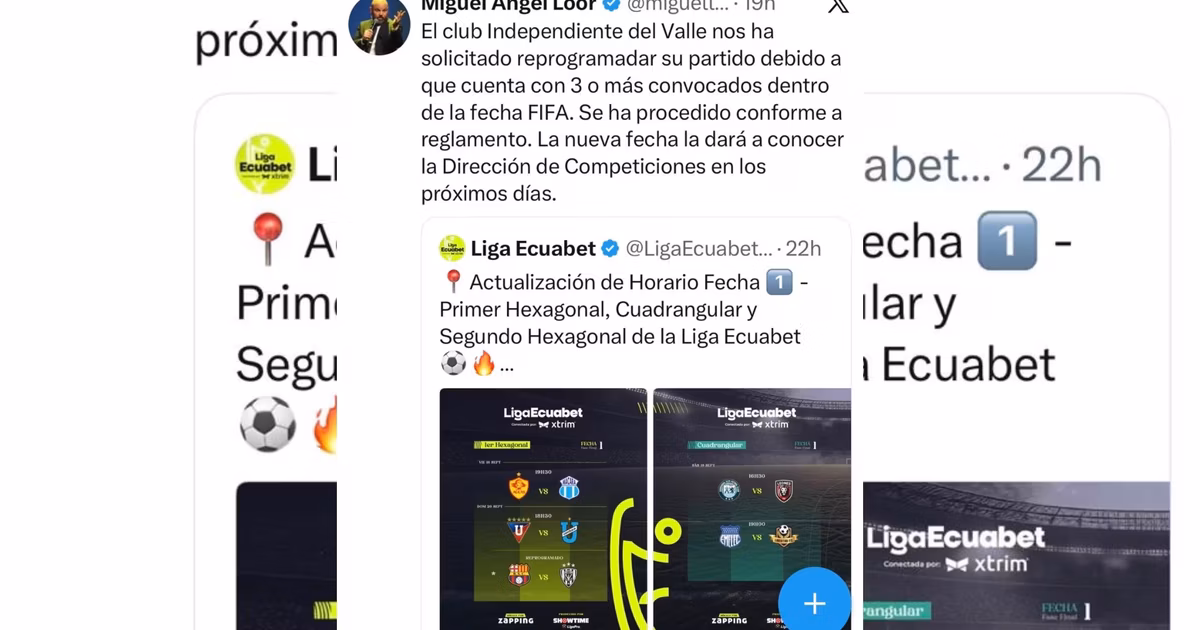 Miguel Ángel Loor explicando en X