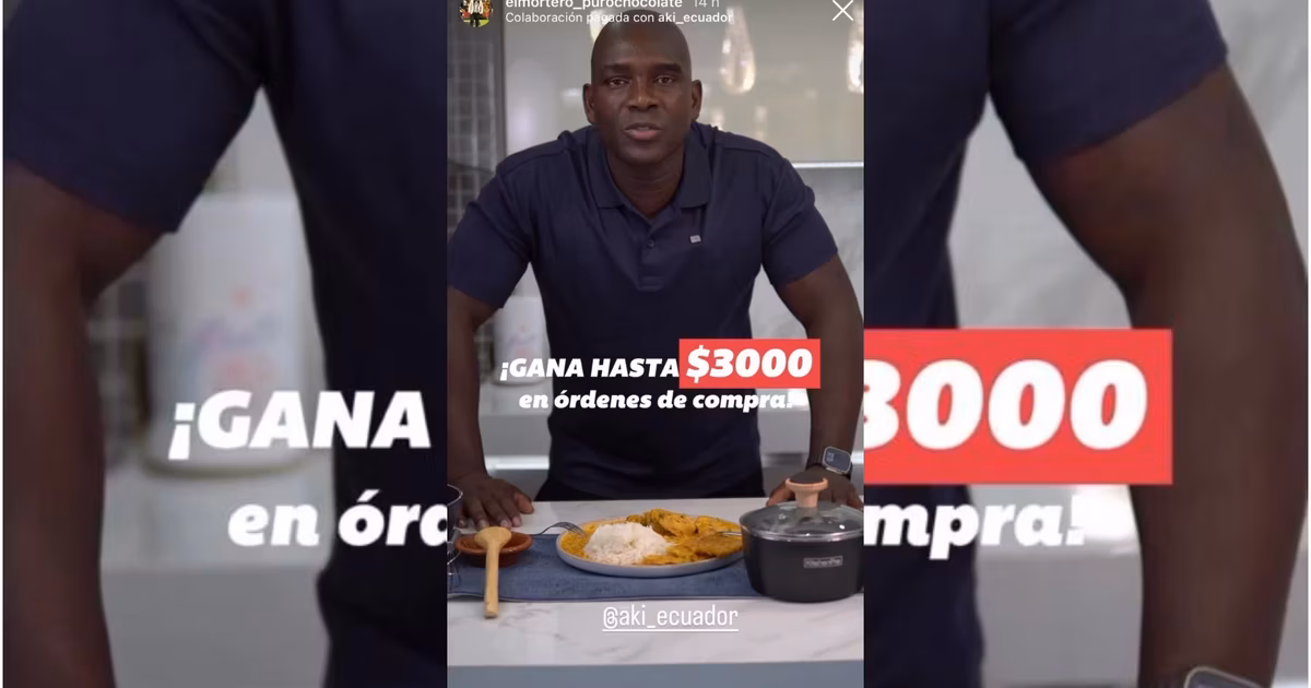 Segundo Castillo haciendo una campaña publicitaria