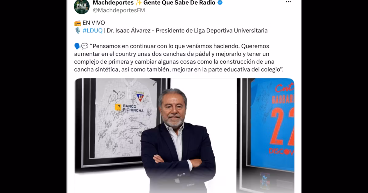 Las declaraciones de Isaac Alvarez sobre el country de LDU 