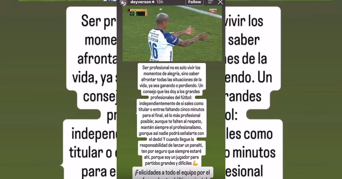 El posteo de Deyverson
