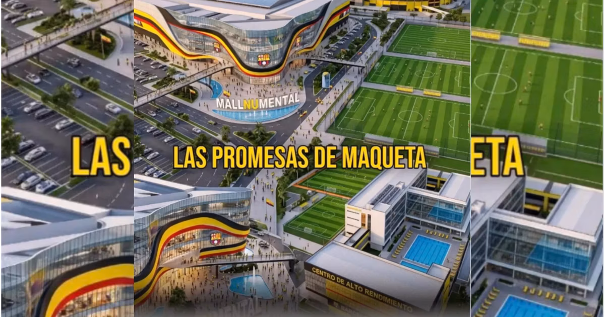 El Mall Monumental en maqueta