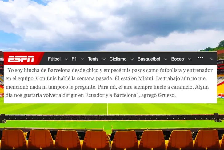 Las declaraciones de Carlos Gruzo en Wk Radio (Foto tomada de ESPN)