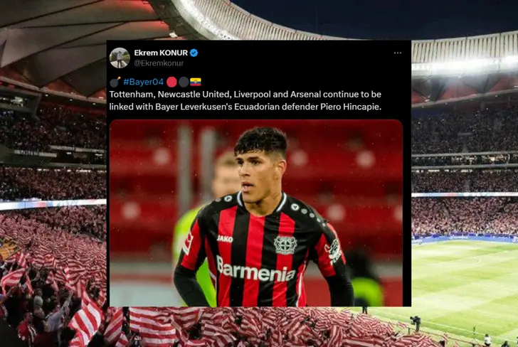 Equipos interesados en Piero Hincapié según el periodista Ekrem Konur