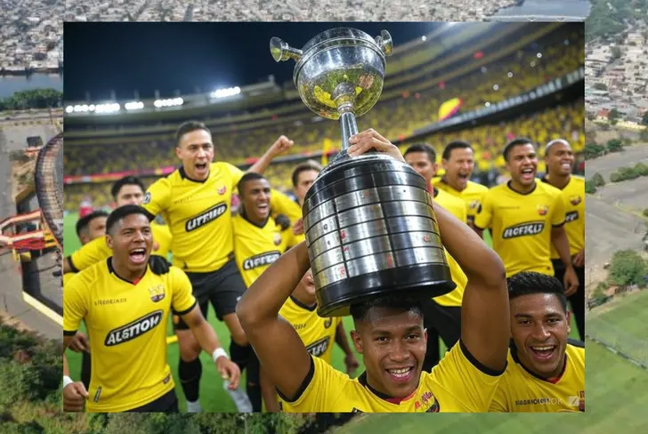 Barcelona SC ganando la Copa Libertadores con la IA (Foto tomada de: Grok)