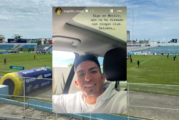 Publicación de Ángel Mena sobre su llegada a Orense (Foto tomada de: Instagram)