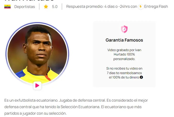 Descripción en famosos.com
