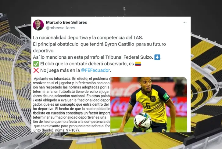 Problemas de la nacionalidad de Byron Castillo
