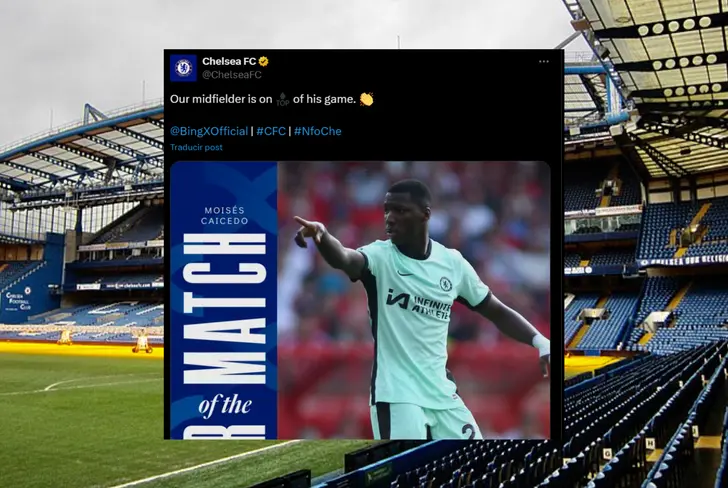 Moisés Caicedo jugador del partido