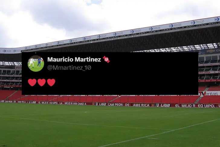 Mensaje de Mauricio Martínez para Liga de Quito (Foto tomada de: X)