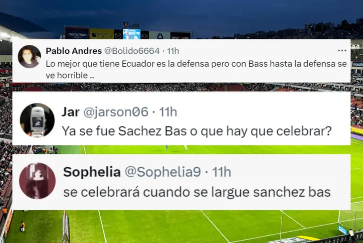Comentarios de hinchas ecuatorianos pidiendo la salida de Félix Sánchez