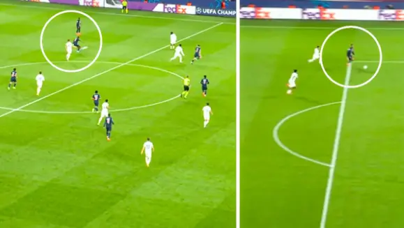 Jugada de Willian Pacho en Champions League / Tomado de Instagram
