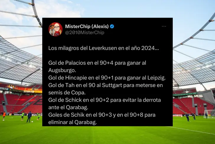 Milagros del Bayer Leverkusen según Mister Chip