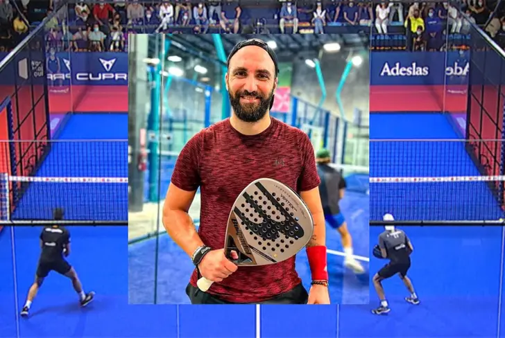 Gonzalo Huguaín jugando pádel