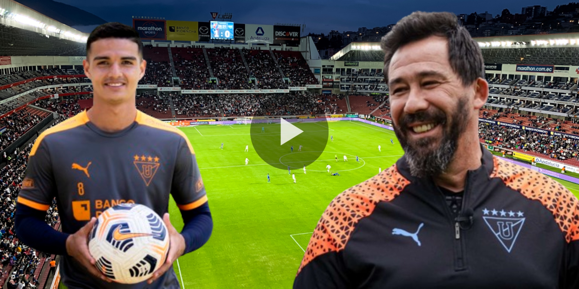 Alexander Alvarado y Pablo Sánchez (Foto tomada de: Primicias/Liga de Quito)