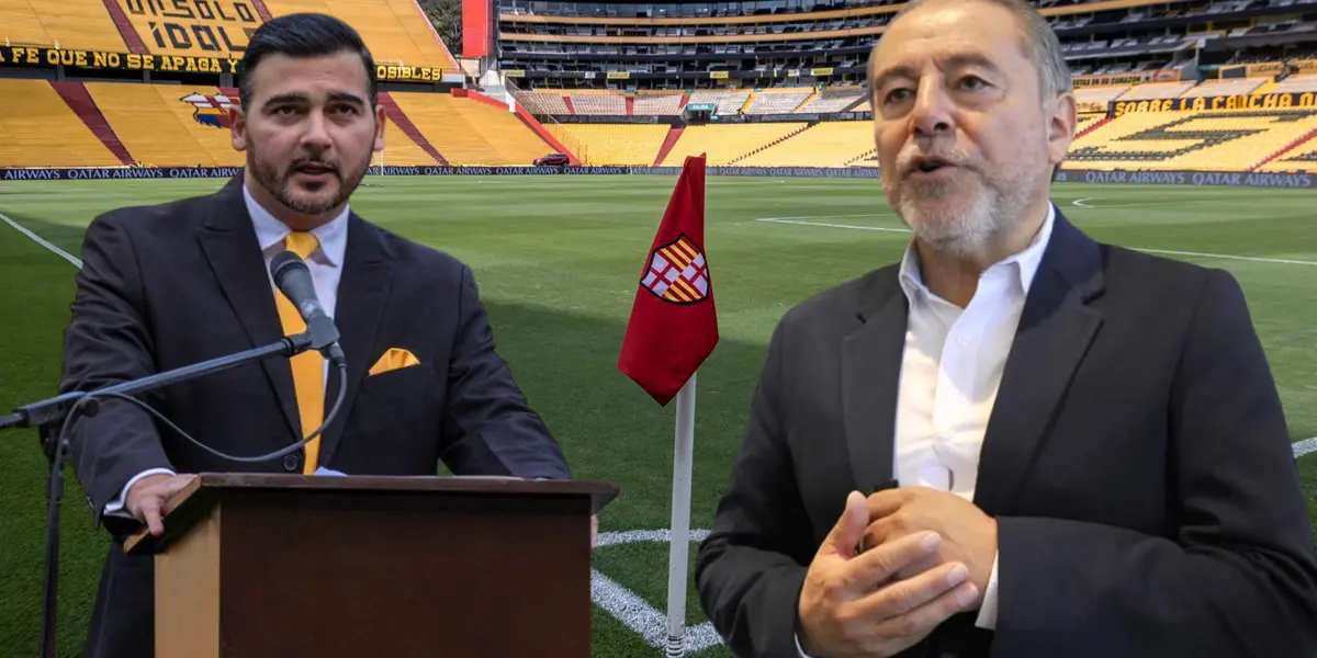 Antonio Álvarez e Isaac Álvarez (Foto tomada de: Barcelona SC/Liga de Quito)