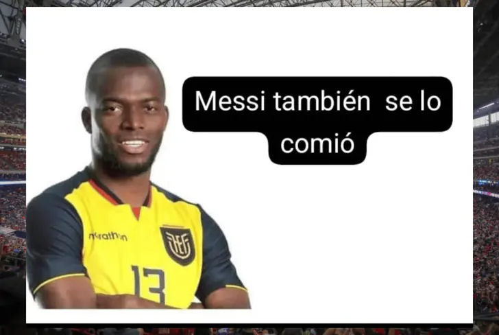 Meme de Messi y Enner Valencia tras fallar el penal