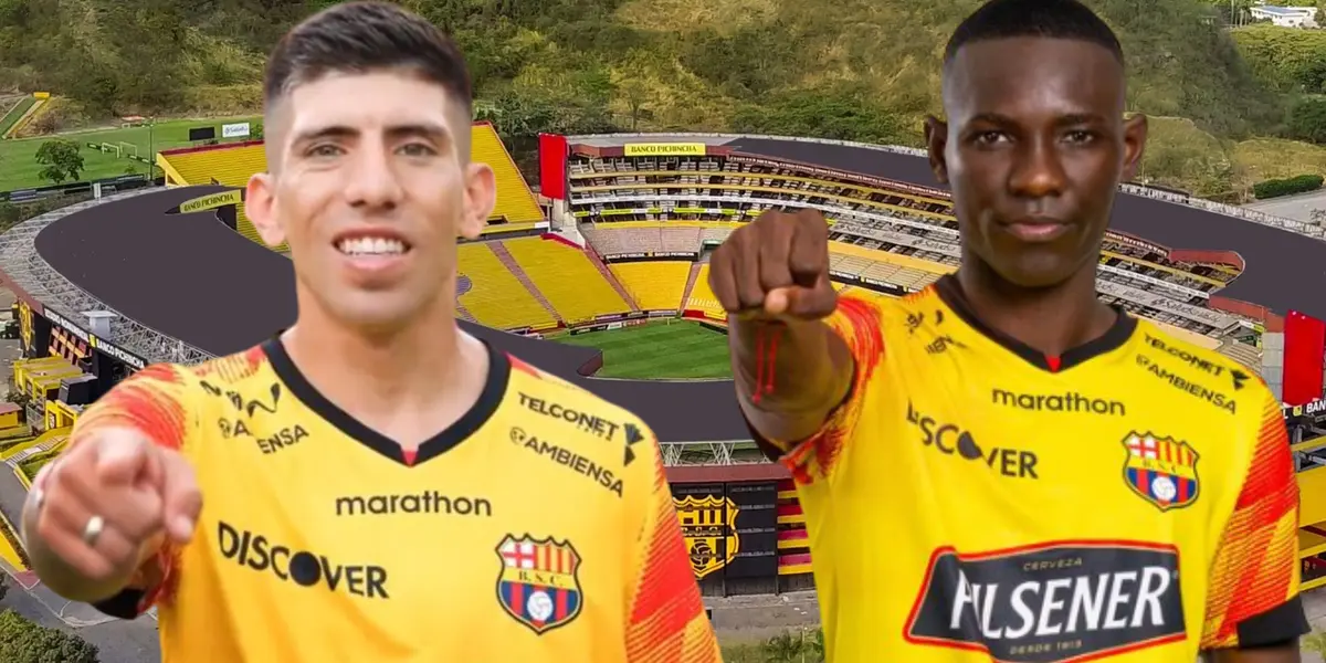 Braian Oyola y Janner Corozo (Foto tomada de: Barcelona SC/Janner Corozo)