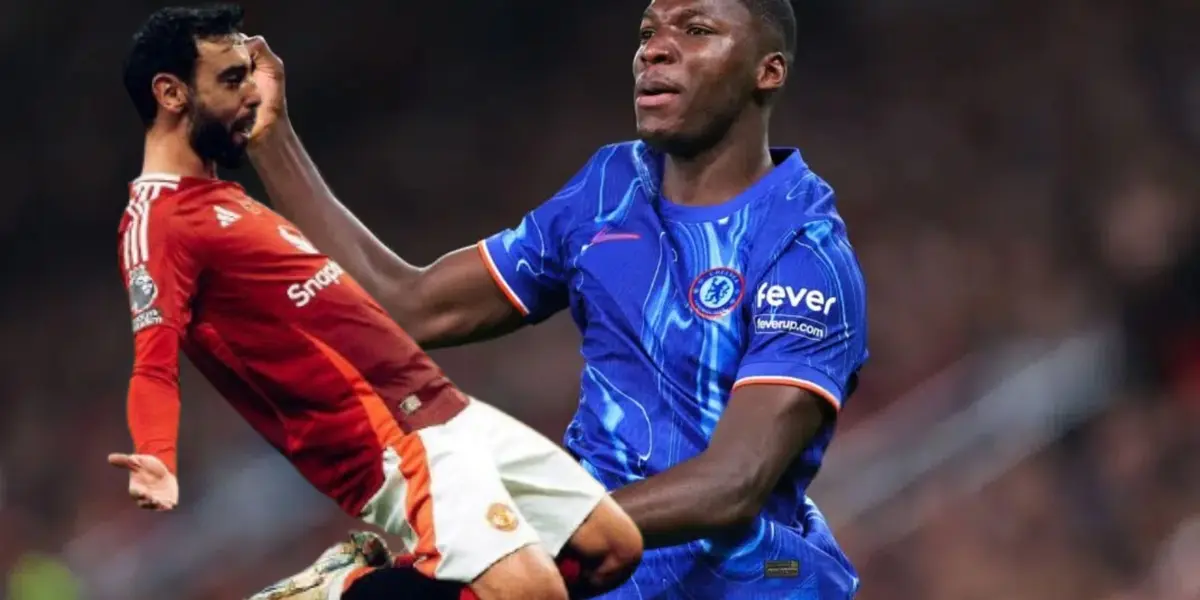 Bruno Fernandes y Moisés Caicedo 