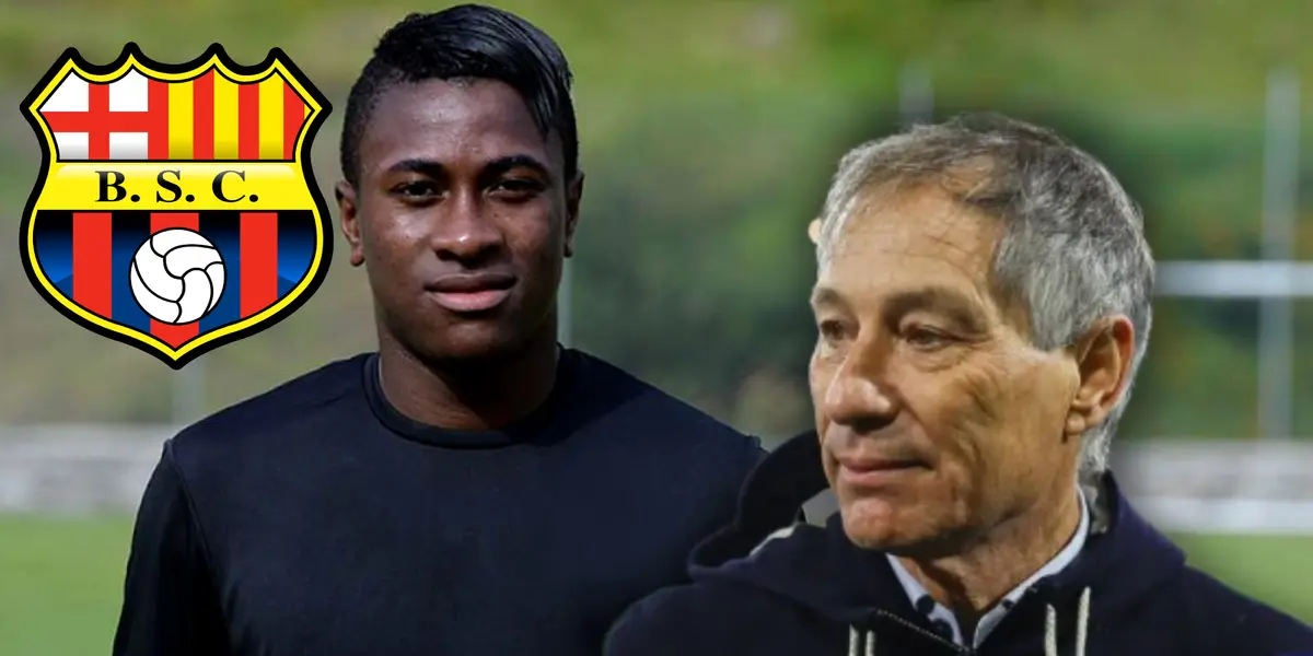 Bryan Carabalí  de fondo y Ariel Holan (Fuente: Diario El Norte / TyC Sports)