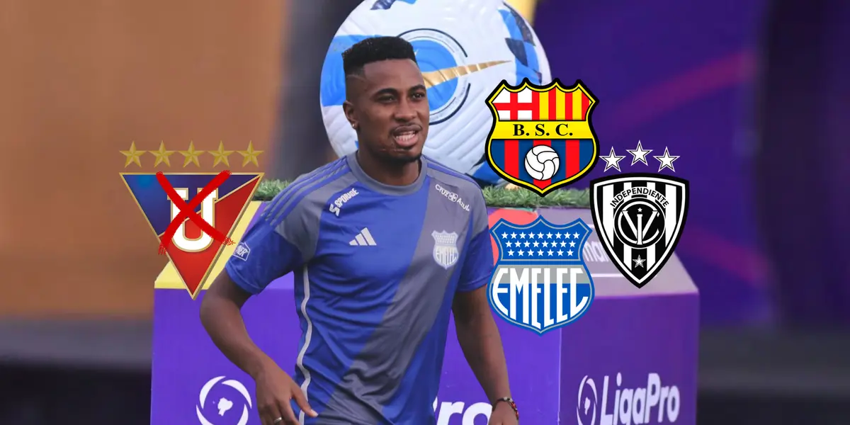 Bryan Carabalí, escudos equipos Liga Pro. Foto tomada de: API/Pes Logos