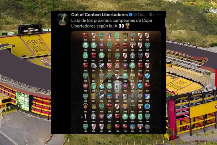Próximos campeones de la Libertadores según la Inteligencia Artificial