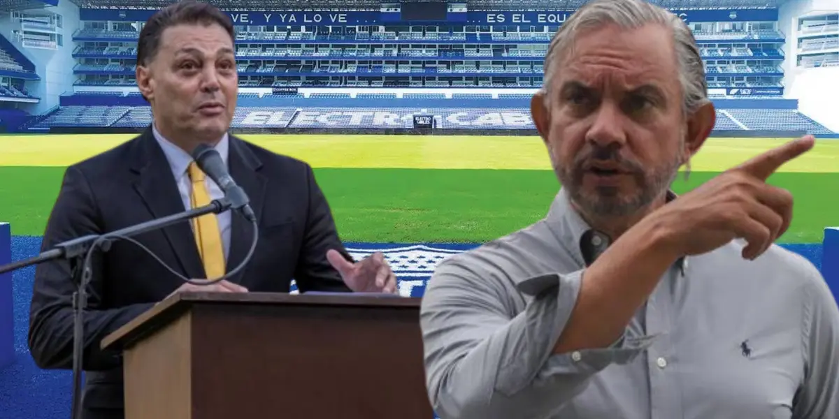 Carlos Alfaro Moreno y José Pileggi (Foto tomada de: Emelec/Barcelona SC)