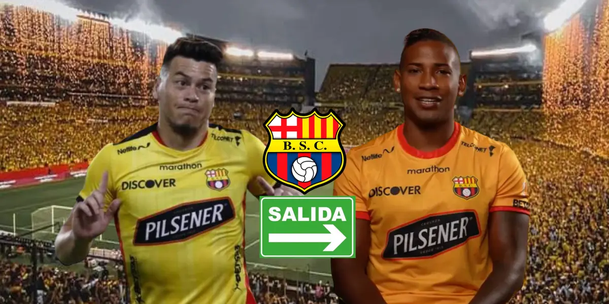 Carlos Rodríguez, William Vargas. Foto tomada de: Barcelona SC/Mercado Libre