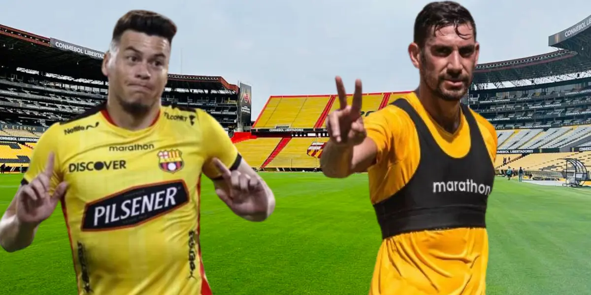 Carlos Rodríguez y Bruno Piñatares (Foto tomada de: El Universo/API/Barcelona SC)