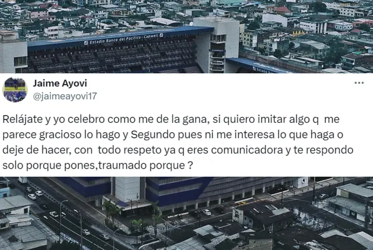 Respuesta de Jaime Ayoví sobre la imitación a Joao Rojas