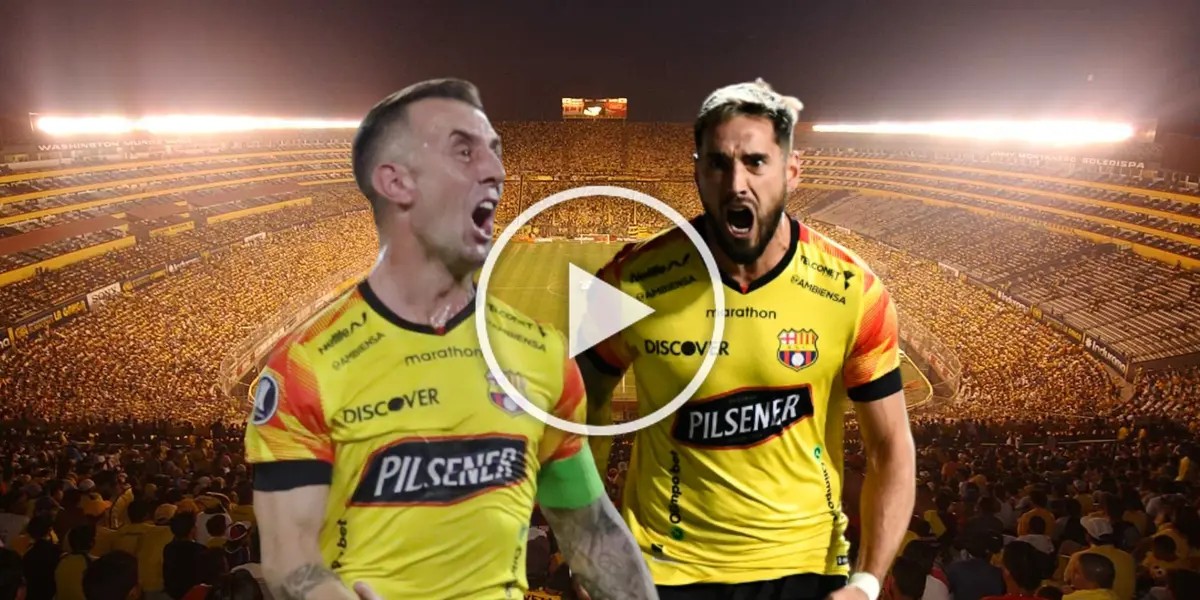 Damián Díaz celebrando el gol. Foto tomada de Barcelona SC