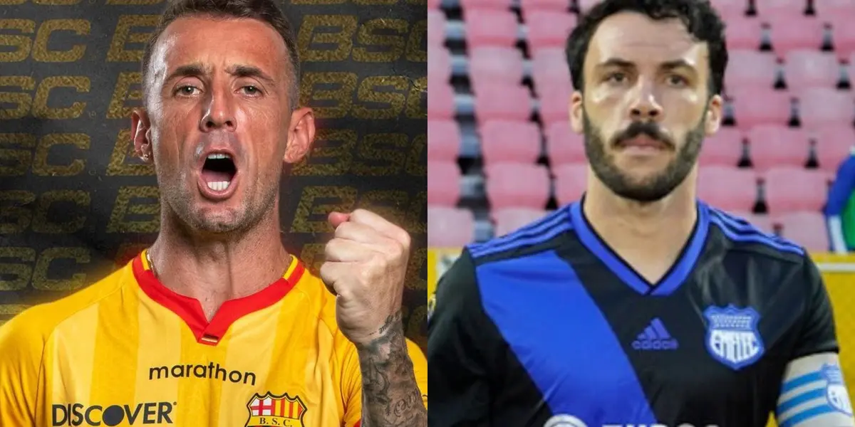 Damián Díaz le dio cátedra a Sebastián Rodríguez en el Clásico del Astillero, en la victoria de Barcelona SC ante Emelec por 3 a 1