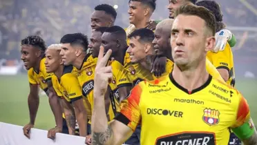 Damián Díaz y equipo de Barcelona SC