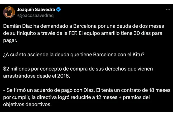 Tomado de X
