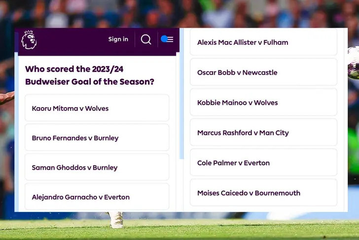 Jugadores elegibles para el gol de la temporada