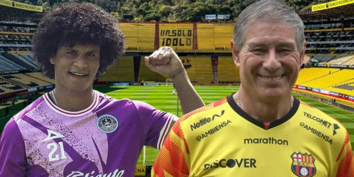 Eduard Bello y Ariel Holan (Foto tomada de: Barcelona SC/Mazatlán/API)