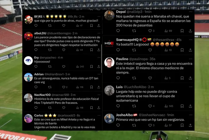 Hinchas de Liga de Quito reaccionando a las declaraciones de Josep Alcácer
