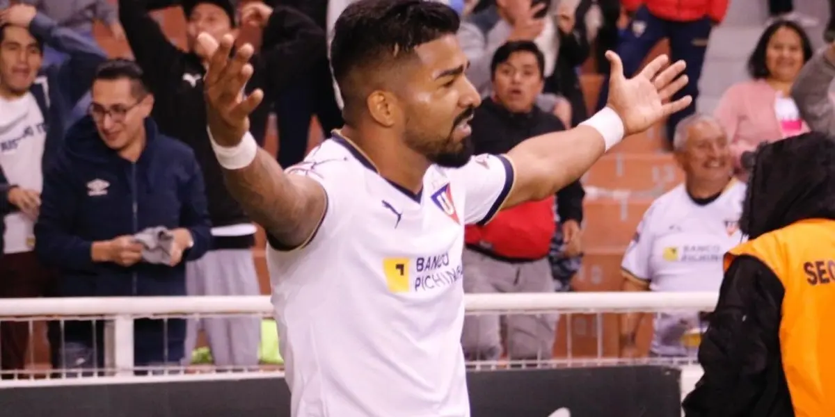 El delantero uruguayo no pudo terminar el partido frente a Delfín