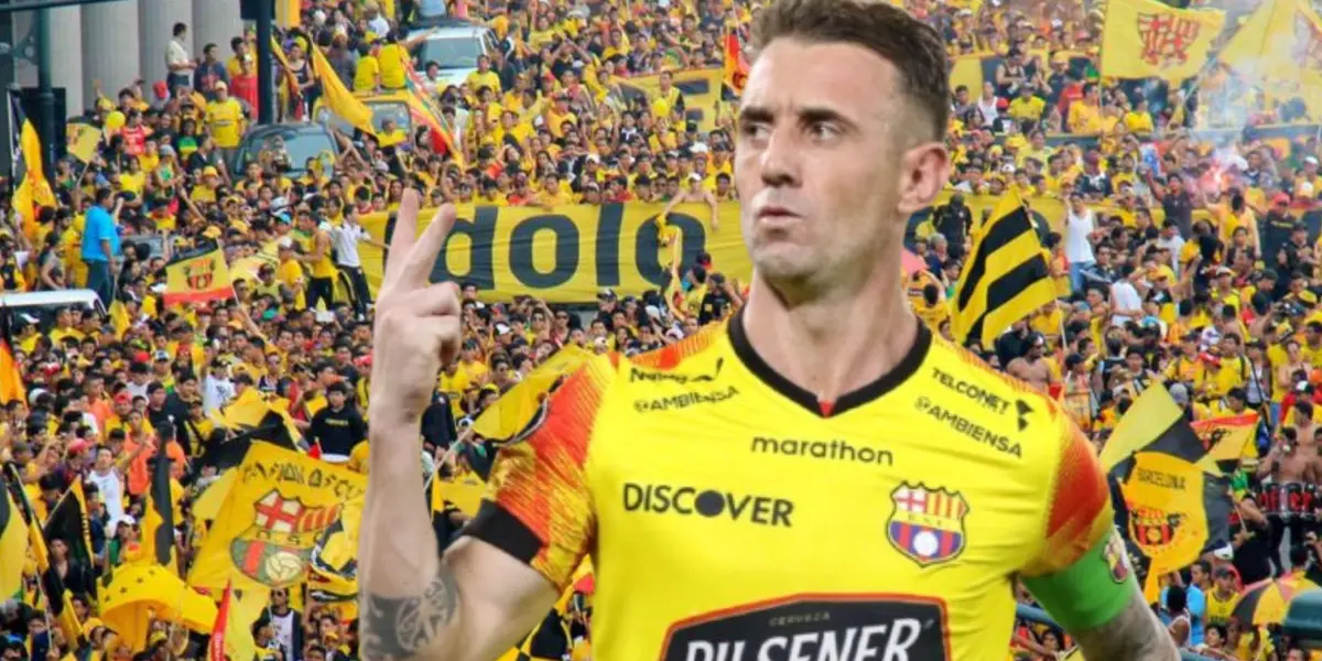 Aunque no fue al centenario, la publicación que hizo Damián Díaz de Barcelona SC
