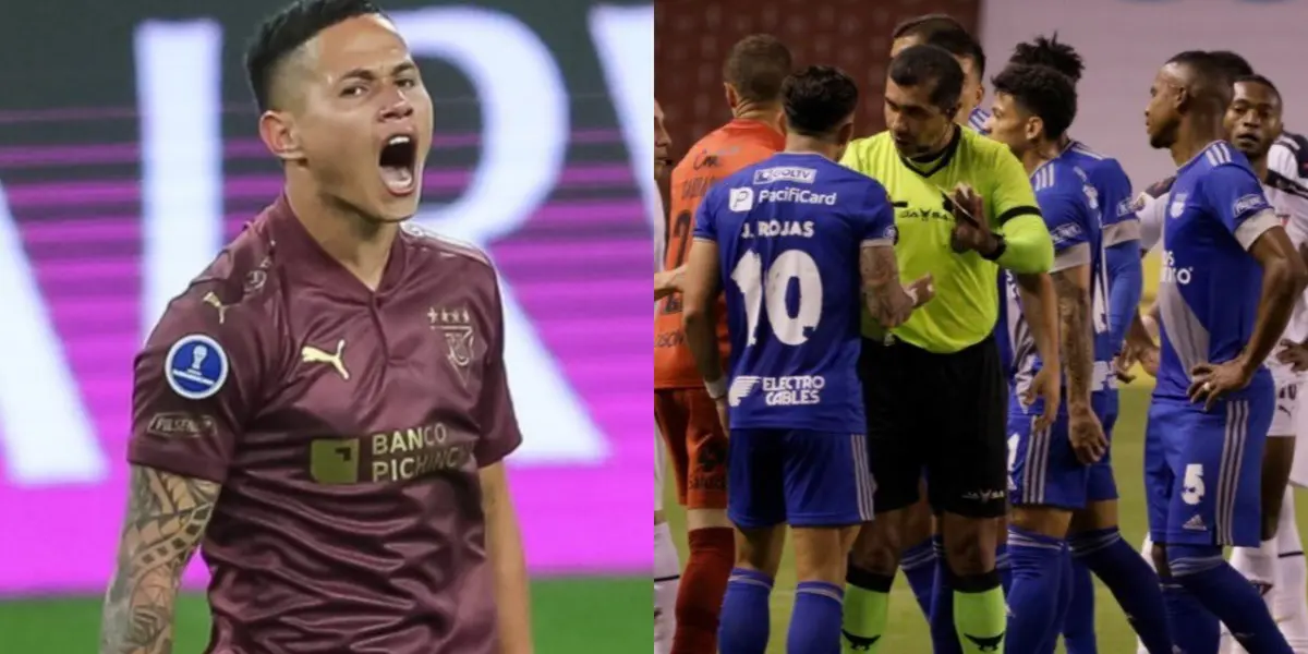 Emelec se fue con un sinsabor por perder ante Liga de Quito y sobre el final se armó una trifulca donde el más afectado fue Jordy Alcívar a quien le golpearon en el rostro