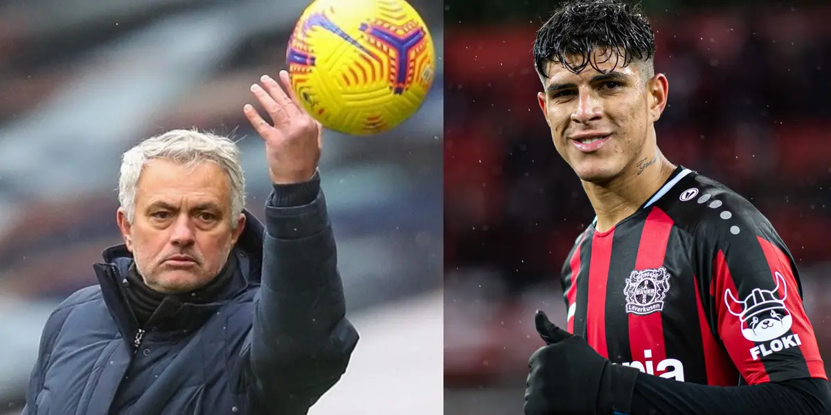 En dos ocasiones José Mourinho mostró su interés por Piero Hincapié, esta vez planea convencerlo