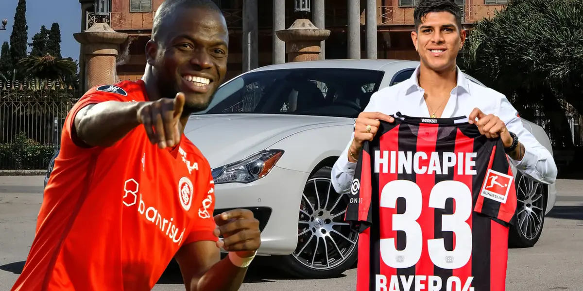 Enner Valencia y Piero Hincapié (Foto tomada de: Auto/Bayer Leverkusen/Internacional)