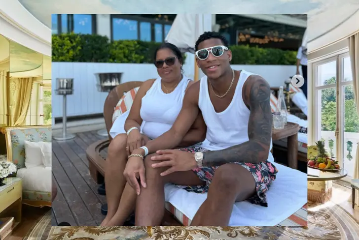 Gonzalo Plata de vacaciones con su mamá