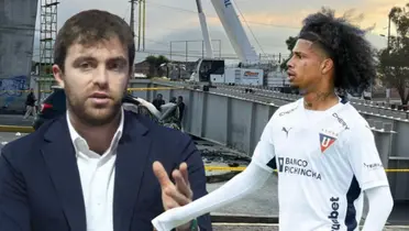 Fabrizio Romano y Marco Angulo (Foto tomada de: X/API/TeamTalk)